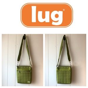 *LUG Skipper Unisex Quilted Adjustable Strap Small Lime Green Crossbody Bag